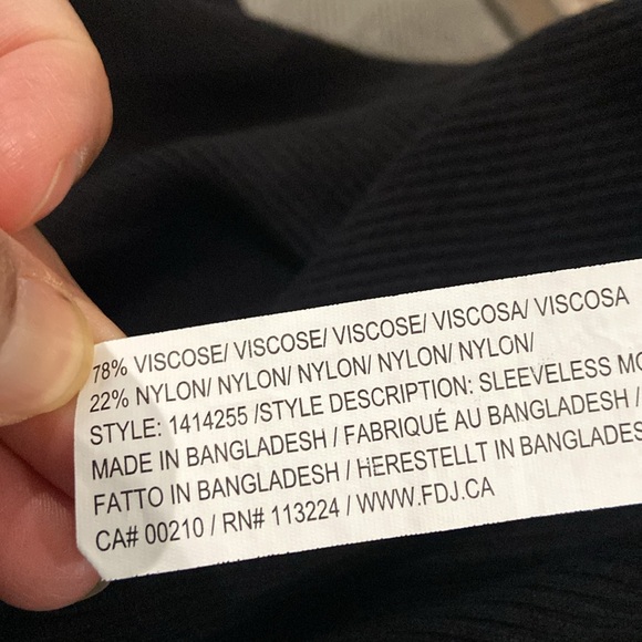 FDJ black sleeveless sweater - Picture 6 of 6